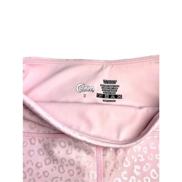 NWT Zyia Pink Leopard Unicorn Light n Tight Hi-Rise 7/8 24" Sz 2 - Picture 3 of 7